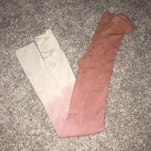 Ombré pink leggings